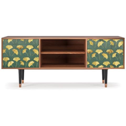 T2 Mobile Porta Tv, 2 Ante Con Apertura A Pressione, 170w X 48d X 69h - Gingko Leaves características