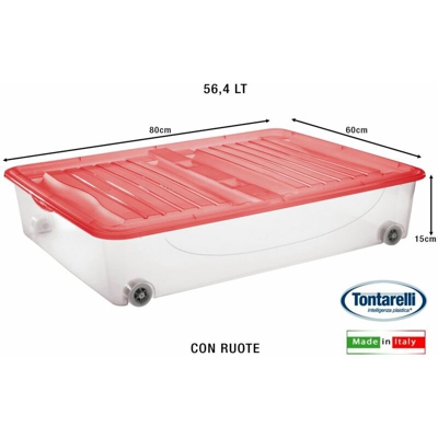 Bighouse It - STORAGE DODO STOCK CM.80X60X17h COP. + 4 RUOTE CORALLO