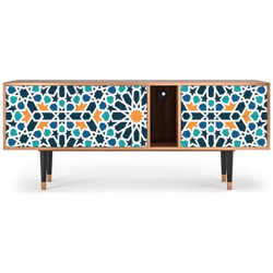 T1 Mobile Porta Tv, 2 Cassetti E 2 Ante Con Apertura A Pressione, 170w X 48d X 69h - Kaleidoscope en oferta