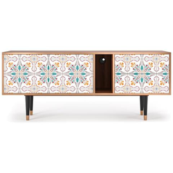 T1 Mobile Porta Tv, 2 Cassetti E 2 Ante Con Apertura A Pressione, 170w X 48d X 69h - Spring Ceramics precio