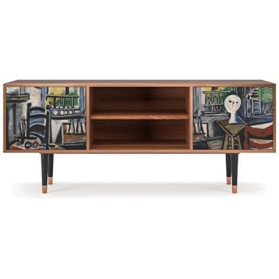T2 Mobile Porta Tv, 2 Ante Con Apertura A Pressione, 170w X 48d X 69h - The Studio By Pablo Picasso