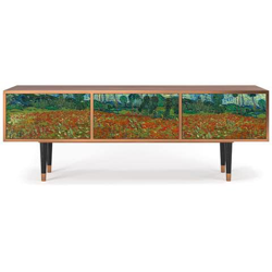 T4 Mobile Porta Tv, 2 Cassetti E 2 Ante Con Apertura A Pressione, 170w X 48d X 59h - Poppy Field By Vincent Van Gogh precio