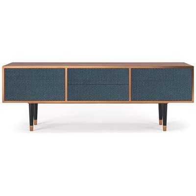 T4 Mobile Porta Tv, 2 Cassetti E 2 Ante Con Apertura A Pressione, 170w X 48d X 59h - Knitted Pattern