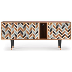 T1 Mobile Porta Tv, 2 Cassetti E 2 Ante Con Apertura A Pressione, 170w X 48d X 69h - Beige Laure características