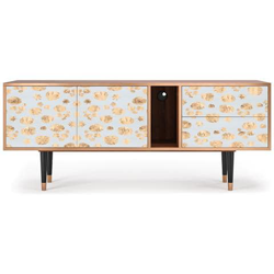T1 Mobile Porta Tv, 2 Cassetti E 2 Ante Con Apertura A Pressione, 170w X 48d X 69h - Blue Giraffe características