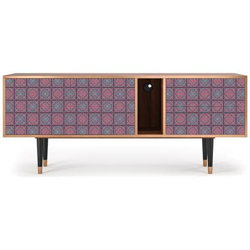 T1 Mobile Porta Tv, 2 Cassetti E 2 Ante Con Apertura A Pressione, 170w X 48d X 69h - Riviera Mosaic en oferta