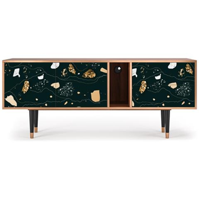 T1 Mobile Porta Tv, 2 Cassetti E 2 Ante Con Apertura A Pressione, 170w X 48d X 69h - Space Rocks