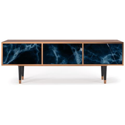 T4 Mobile Porta Tv, 2 Cassetti E 2 Ante Con Apertura A Pressione, 170w X 48d X 59h - Deep Ocean características