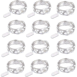 LangRay Set di 12 lucine a batteria (incluse) 2M 20 lucine a LED in filo di rame multicolore per decorazioni natalizie, matrimoni, feste, costumi precio