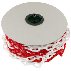 Catena di plastica rosso e bianco bicolore 35mm rotolo di 25m per la segnalazione - Primematik precio