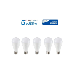 S-dshop - 5 LAMPADINE LED E27 15W V-TAC VT-2015 LAMPADINA LAMPADA CALDA NATURALE FREDDA-freddo en oferta