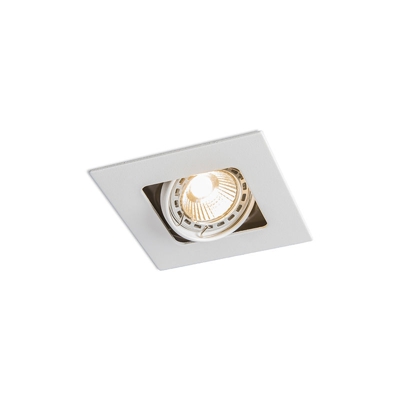 QAZQA Faretto da incasso artemis - Moderno - Metallo - Bianco - Quadrato Max. 1 x Watt