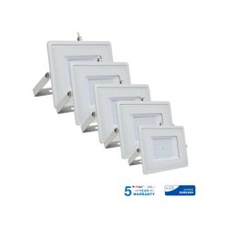 V-TAC FARO PROIETTORE LED SMD 10W 20W 30W 50W 100W 150W 200W SLIM CHIP SAMSUNG-100w-caldo - S-DSHOP en oferta