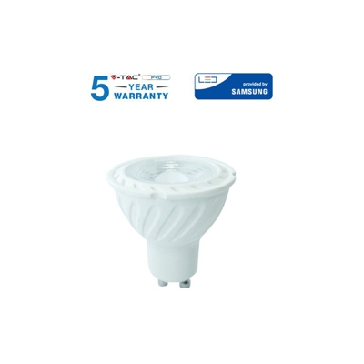 V-TAC LAMPADINA LED VT-247 CHIP SAMSUNG GU10 6,5W FARETTO SPOTLIGHT FARO 110°-caldo - S-DSHOP
