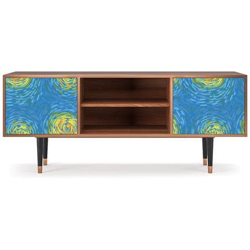 T2 Mobile Porta Tv, 2 Ante Con Apertura A Pressione, 170w X 48d X 69h - Van Gogh Lights características