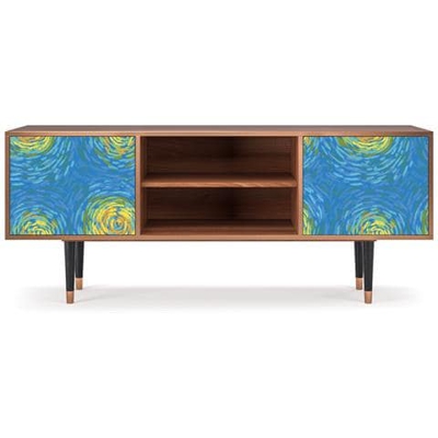 T2 Mobile Porta Tv, 2 Ante Con Apertura A Pressione, 170w X 48d X 69h - Van Gogh Lights