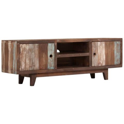 Mobile Porta Tv In Legno Di Acacia Stile Vintage 118x30x40 Cm