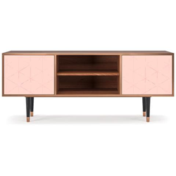 T2 Mobile Porta Tv, 2 Ante Con Apertura A Pressione, 170w X 48d X 69h - Rose Quartz en oferta