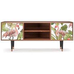T2 Mobile Porta Tv, 2 Ante Con Apertura A Pressione, 170w X 48d X 69h - Sweet Flamingo precio
