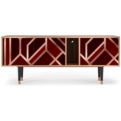 T1 Mobile Porta Tv, 2 Cassetti E 2 Ante Con Apertura A Pressione, 170w X 48d X 69h - Velvet 1920's precio