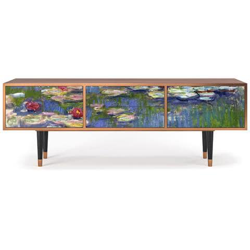 T4 Mobile Porta Tv, 2 Cassetti E 2 Ante Con Apertura A Pressione, 170w X 48d X 59h - The Water Lily Pond By Claude Monet en oferta