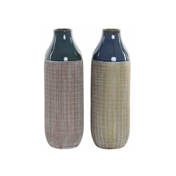 Vaso Gres (14 x 14 x 41 cm) (2 pcs) - Dekodonia en oferta