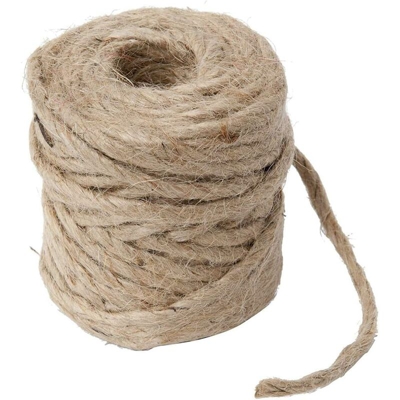 LangRay Iuta, lichene, filo da giardino, corda per legare, naturale - 3 mm x 50 m