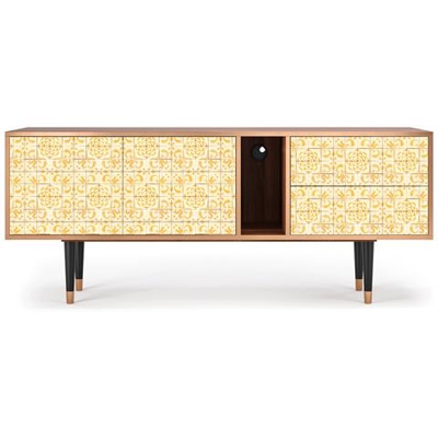 T1 Mobile Porta Tv, 2 Cassetti E 2 Ante Con Apertura A Pressione, 170w X 48d X 69h - Sunshiny Tile