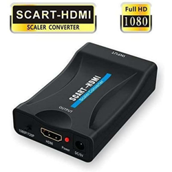 LangRay Adattatore da SCART a HDMI, convertitore da SCART a HDMI 1080P con cavo di alimentazione USB per collegare un decoder, un lettore DVD, una precio