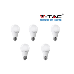 5 LAMPADINE LED V-Tac Bulbo E27 da 9W Lampade Luce Calda Naturale Fredda-naturale - S-DSHOP en oferta