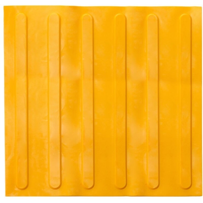 PrimeMatik - Pavimento tattile per non vedenti 40x40cm con linee anticipate giallo 10-pack