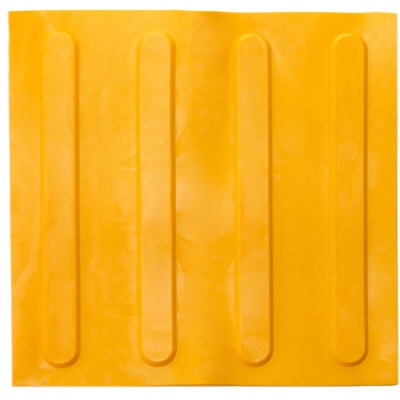PrimeMatik - Pavimento tattile per non vedenti 30x30cm con le linee anticipate giallo 10-pack