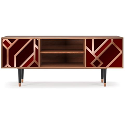 T2 Mobile Porta Tv, 2 Ante Con Apertura A Pressione, 170w X 48d X 69h - Velvet 1920's características