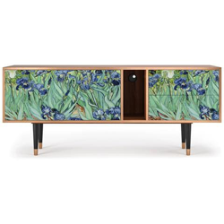 T1 Mobile Porta Tv, 2 Cassetti E 2 Ante Con Apertura A Pressione, 170w X 48d X 69h - Irises By Vincent Van Gogh en oferta