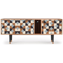 T1 Mobile Porta Tv, 2 Cassetti E 2 Ante Con Apertura A Pressione, 170w X 48d X 69h - Brown Sensation precio