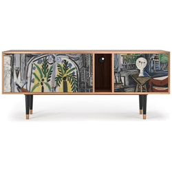 T1 Mobile Porta Tv, 2 Cassetti E 2 Ante Con Apertura A Pressione, 170w X 48d X 69h - The Studio By Pablo Picasso en oferta