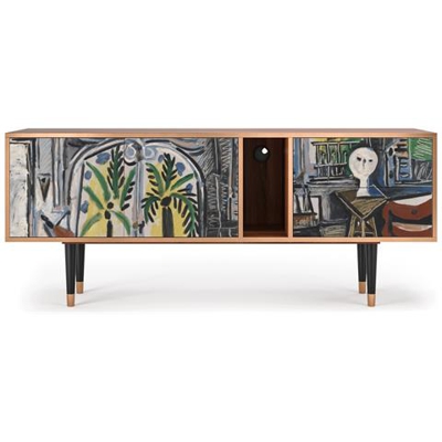 T1 Mobile Porta Tv, 2 Cassetti E 2 Ante Con Apertura A Pressione, 170w X 48d X 69h - The Studio By Pablo Picasso