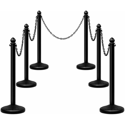 Costway - Set di 6 Transenne Delimita Corsie Transenne Separacode, Paletti di Delimitazione Eliminacode, Base Antiscivolo, Divisore di Sicurezza per precio