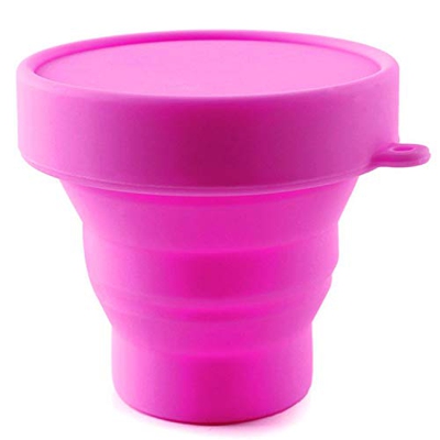 Avaloona Tazza mestruale Realizzato in silicone medico - Borsa compreso sterilizzatore Rosa grande