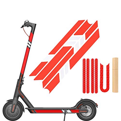 SGMY - Adesivo riflettente impermeabile per monopattino elettrico, decorativo, accessorio per monopattini Xiaomi Mijia M365 e Ninebot Es1/Es2/Es4, Con