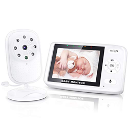 OLEKE Baby Monitor Videocamera con schermo 3.5" wireless baby monitor con fotocamera smart baby monitor funzione visione notturna funzione citofono au en oferta