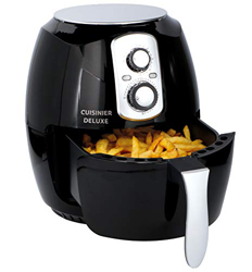 Cuisinier Deluxe Friggitrice ad Aria Senza Olio, 1350 W + 3,6 litri - Nero/Argento precio