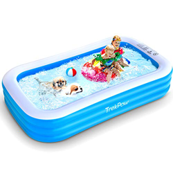 TrekPow Piscina Gonfiabile con Dimensione 305 x 186 x 56cm, Adatta a 2 Grandi e 3 Bambini, Outdoor & Indoor Piscina Fuori Terra Rettangolare en oferta