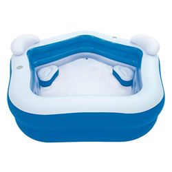 Bestway Piscina Family Pentagono Gonfiabile, 575 Litri, Bianco Azzurro, 207 X 213 X 69 Cm en oferta