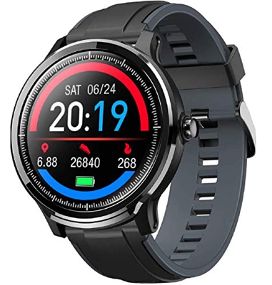 Smartwatch Orologio Intelligente con 1.3'' Schermo a colori tattile completo IP68 Fitness Tracker Cardiofrequenzimetro Pressione Sanguigna Monitor Oss