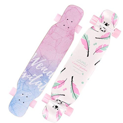 Skateboard a Quattro Ruote Longboard Maschile e Femminile Adulto Principianti Youth Dance Board Azione Skateboard Skateboard bifacciale (Color : T)