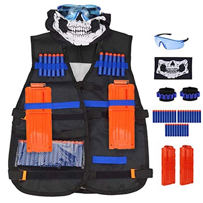 Nerf N-Strike Elite Series Gilet Tattico Kit with Proiettili Clip Accessori per Bambini