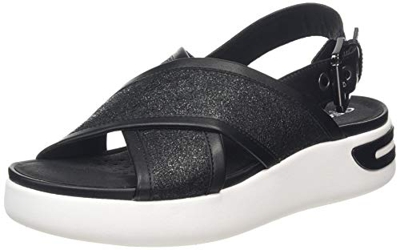 Geox D OTTAYA, Sandali con Cinturino alla Caviglia Donna, Nero (Black C9999), 36 EU
