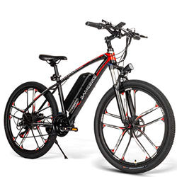 SM26 Bicicletta Elettrica per Adulti Bici da Montagna Elettrica 48V 8AHe Mountain Bike Elettrica a 21 velocità off Road velocità Massima 30 km/h (SM26 características