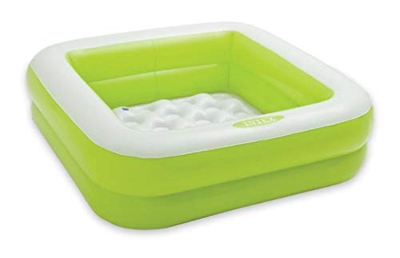 Intex Piscina Baby Rettangolare, Colore Verde, Fuxia, 86x86x25 cm, 57100 , Modelli/Colori Assortiti, 1 pezzo